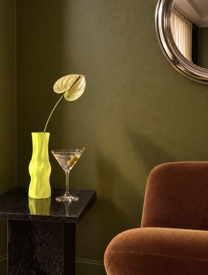 A martini in the lounge at The Solitaire Hotel